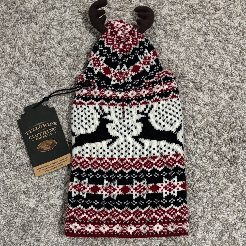 NWT Telluride Clothing Company Reindeer Dog Sweater XS